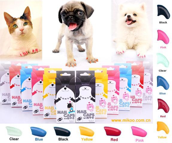Мягкие коготки для кошек - антицарапки разноцветные (набор 20 штук + клей)купить в Екатеринбурге