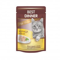 Best Dinner High Premium для кошек Курица в желе пауч - zooural.ru - Екатеринбург
