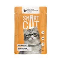 Smart Cat корм в соусе для кошек и котят Курица/Шпинат пауч - zooural.ru - Екатеринбург