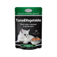 Gina Tuna&Vegetable филе в соусе для кошек Тунец/Овощи пауч - zooural.ru - Екатеринбург