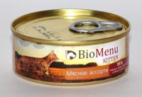 BioMenu консервы для кошек мясной паштет с Индейкой  95%-МЯСО - zooural.ru - Екатеринбург