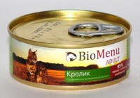BioMenu консервы для кошек мясной паштет с Кроликом  95%-МЯСО - zooural.ru - Екатеринбург