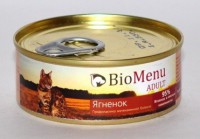 BioMenu консервы для кошек мясной паштет с Ягненком  95%-МЯСО - zooural.ru - Екатеринбург