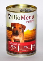 BioMenu консервы для щенков Говядина 95%-МЯСО - zooural.ru - Екатеринбург