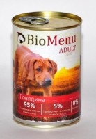 BioMenu консервы для собак Говядина 95%-МЯСО - zooural.ru - Екатеринбург