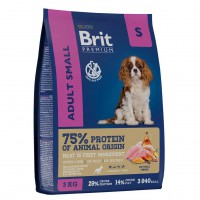 Brit Premium Dog Adult Small для мини собак Курица - zooural.ru - Екатеринбург
