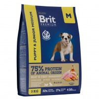 Brit Premium Dog Puppy and Junior Medium для щенков Курица - zooural.ru - Екатеринбург