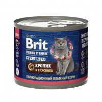 Brit Premium by Nature Sterilised для кошек Кролик/Брусника конс. - zooural.ru - Екатеринбург