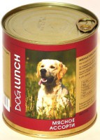 Dog Lunch консервы для собак Мясное ассорти в желе - zooural.ru - Екатеринбург