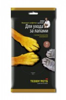Teddy Pets Влажные салфетки для ухода за лапами 30шт - zooural.ru - Екатеринбург