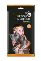 Teddy Pets Влажные салфетки для ухода за шерстью Дезодорант+кондиционер 25 шт - zooural.ru - Екатеринбург