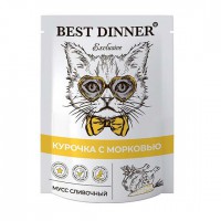 Best Dinner Exclusive для кошек Курица/Морковь пауч - zooural.ru - Екатеринбург
