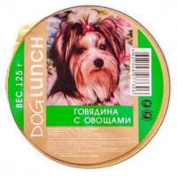 Dog Lunch консервы для собак крем-суфле с Говядина/Овощи ламистер - zooural.ru - Екатеринбург