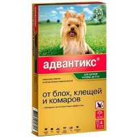 Адвантикс 40 для собак до 4кг 1пипетка - zooural.ru - Екатеринбург