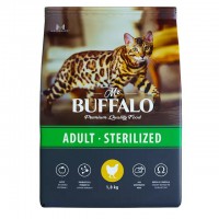 Buffalo Sterilized сухой корм для кошек Курица - zooural.ru - Екатеринбург