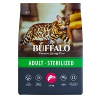 Buffalo Sterilized сухой корм для кошек Лосось - zooural.ru - Екатеринбург
