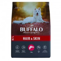 Buffalo Hair&Skin M/L сухой корм для собак Лосось - zooural.ru - Екатеринбург