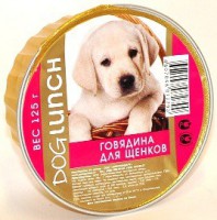 Dog Lunch консервы для щенков крем-суфле с Говядина ламистер - zooural.ru - Екатеринбург
