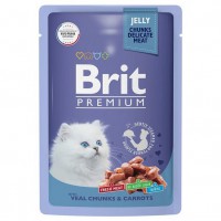 Brit Premium для котят в желе Телятина/Морковь пауч - zooural.ru - Екатеринбург