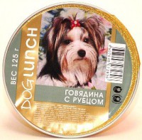 Dog Lunch консервы для собак крем-суфле Говядина/Рубец ламистер - zooural.ru - Екатеринбург
