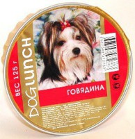 Dog Lunch консервы для собак крем-суфле с Говядина ламистер - zooural.ru - Екатеринбург