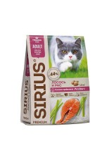 Sirius Adult Premium для кошек Лосось/Рис - zooural.ru - Екатеринбург