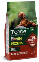 Monge Dog BWild GRAIN FREE беззерн. корм для собак Ягненок/Картофель/Горох - ЗооУрал