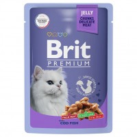 Brit Premium для кошек в желе Треска пауч - zooural.ru - Екатеринбург