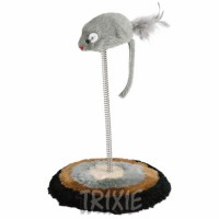 Игрушка для кошек "Мышка на пружине" TRIXIЕ 4073 30см - zooural.ru - Екатеринбург
